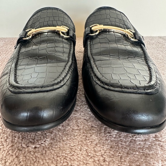 Saks Fifth Avenue Firenze Men’s Black Leather Loafers Size 9M - Picture 4 of 10